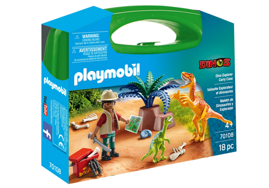 Playmobil 70108 Dinos Carry Case Dinosaurier Forscher - plegobil