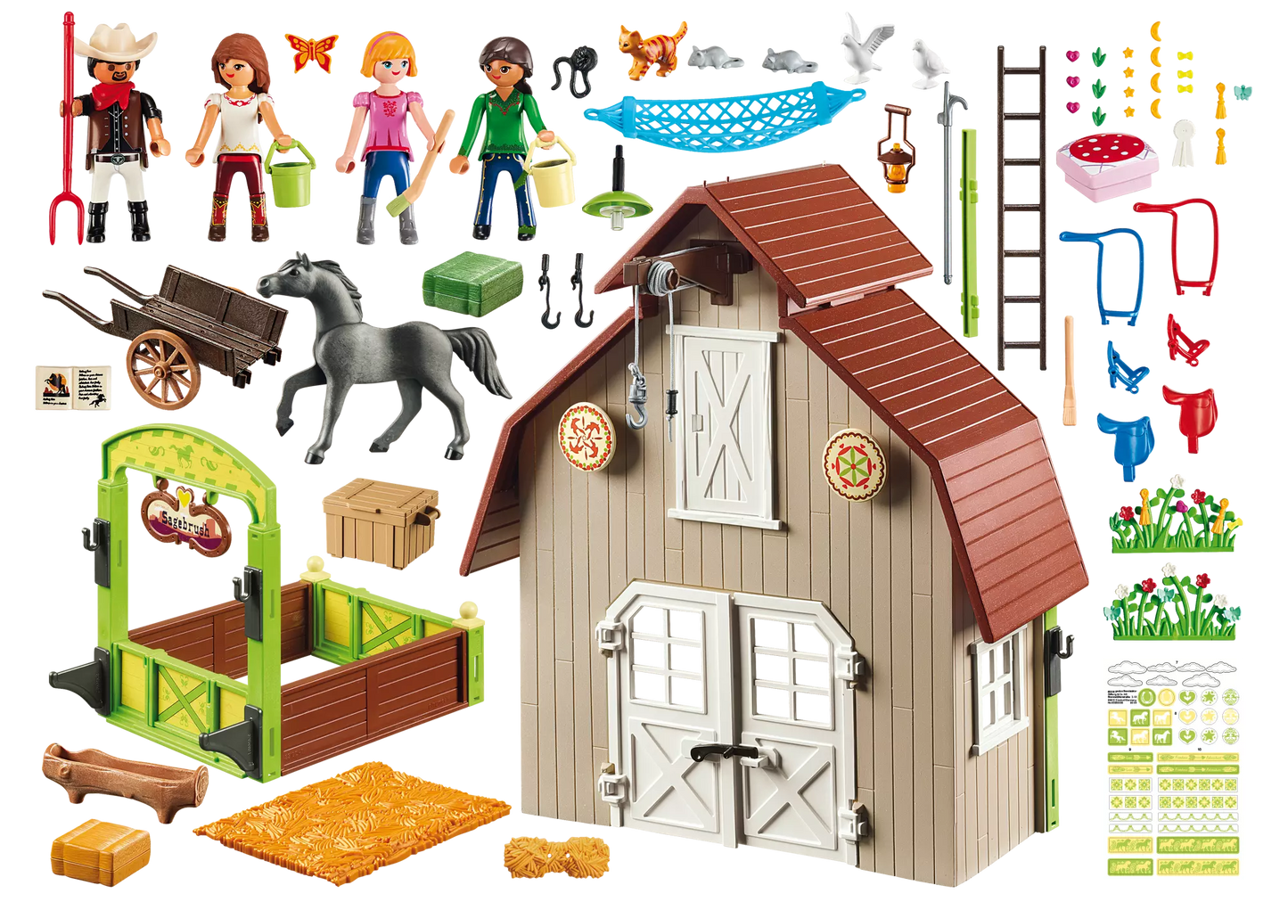Playmobil 70118 Spirit Stall mit Lucky, Pru & Abigail - plegobil