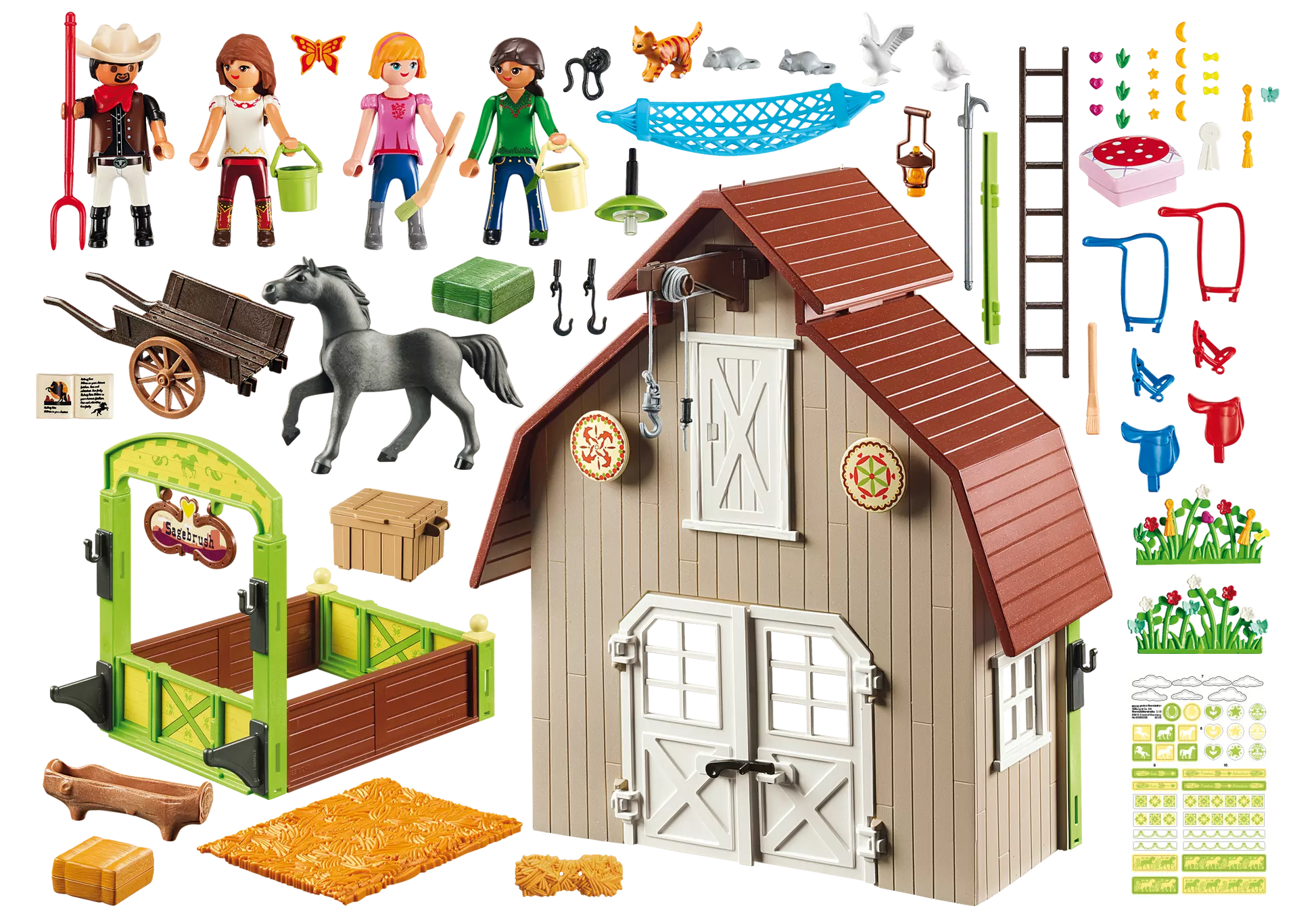 Playmobil 70118 Spirit Stall mit Lucky, Pru & Abigail - plegobil
