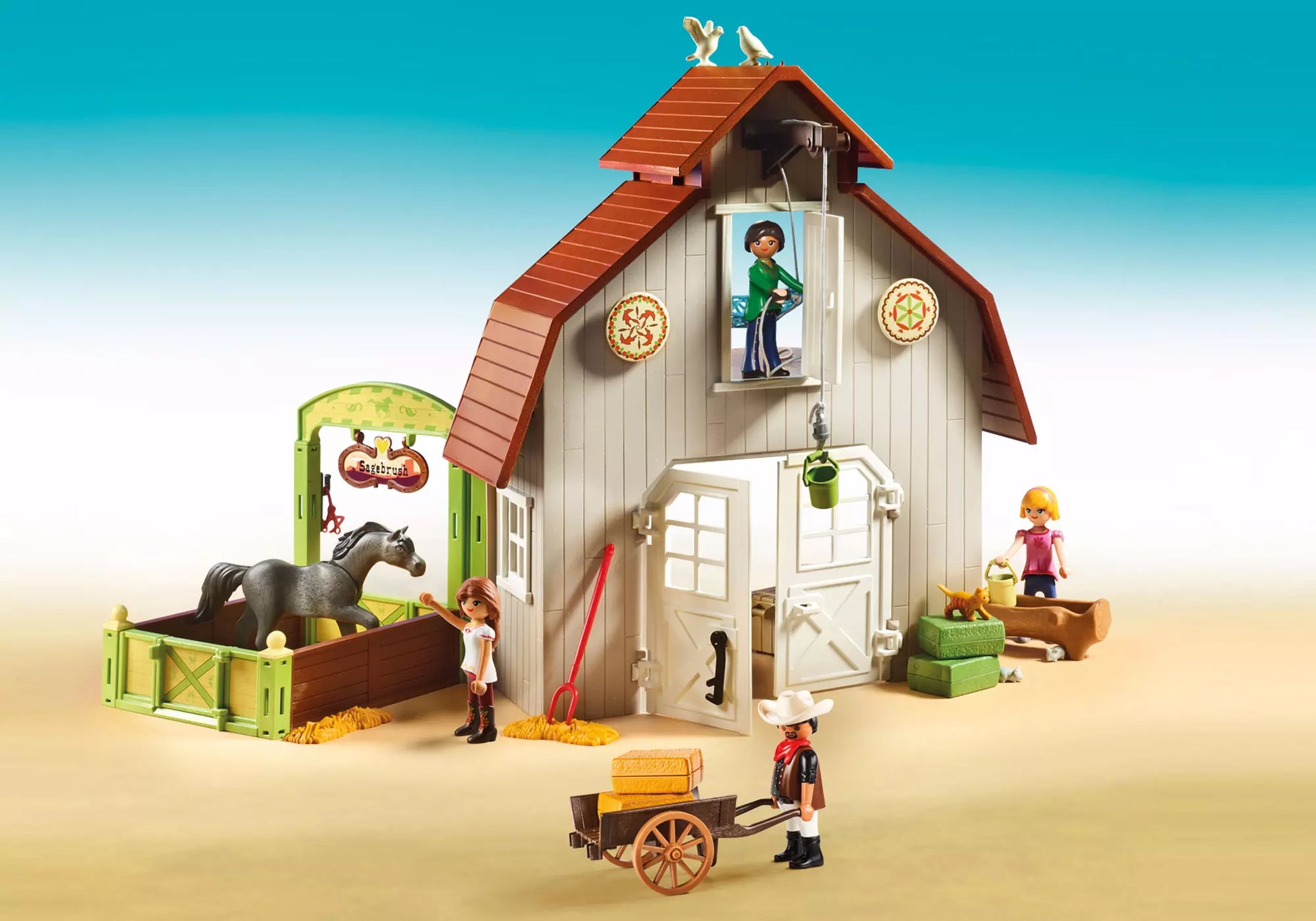 Playmobil 70118 Spirit Stall mit Lucky, Pru & Abigail - plegobil
