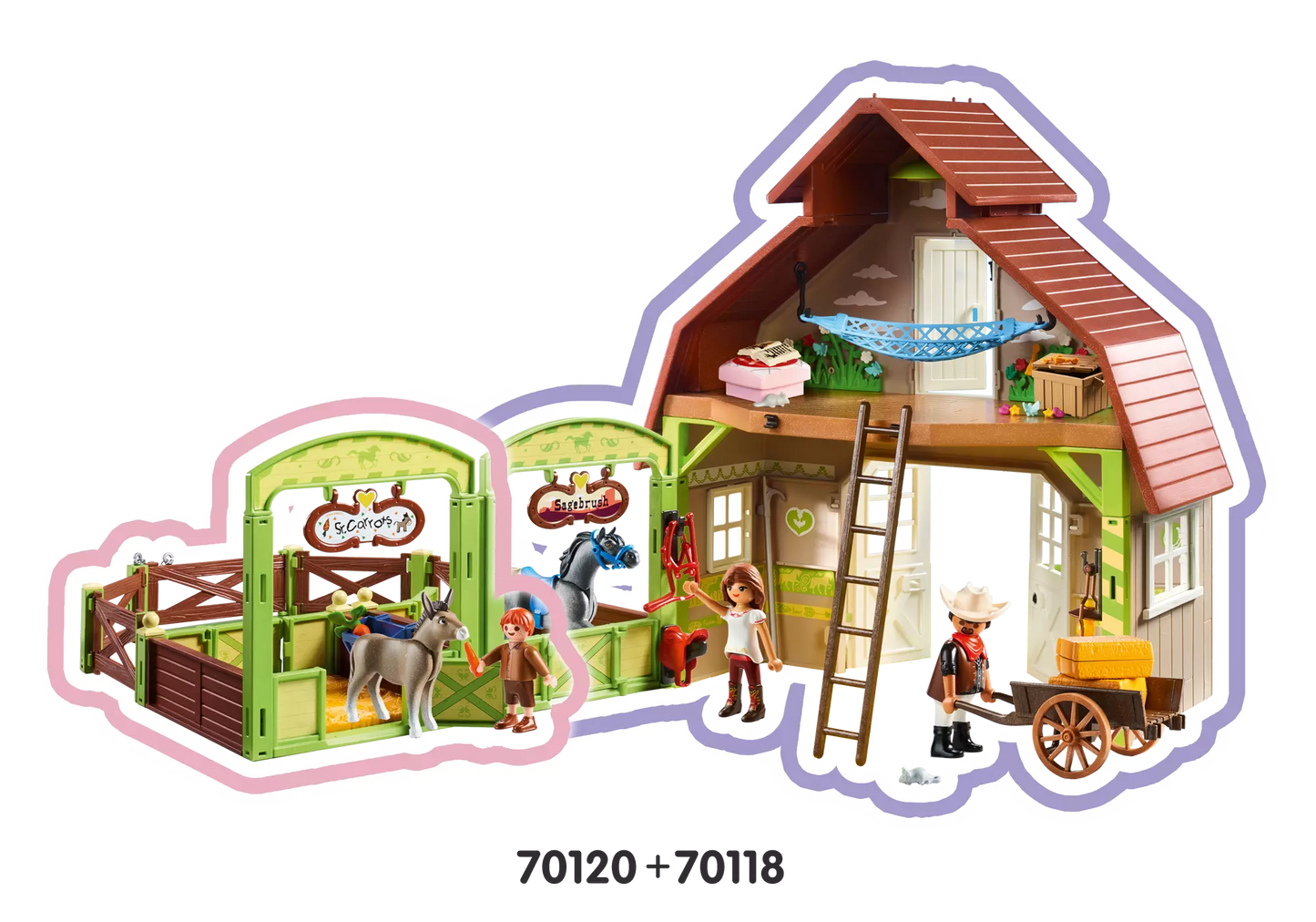 Playmobil 70118 Spirit Stall mit Lucky, Pru & Abigail - plegobil