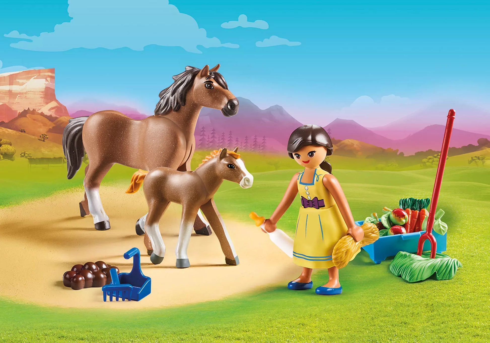 Playmobil 70122 Spirit Pru mit Pferd und Fohlen - plegobil