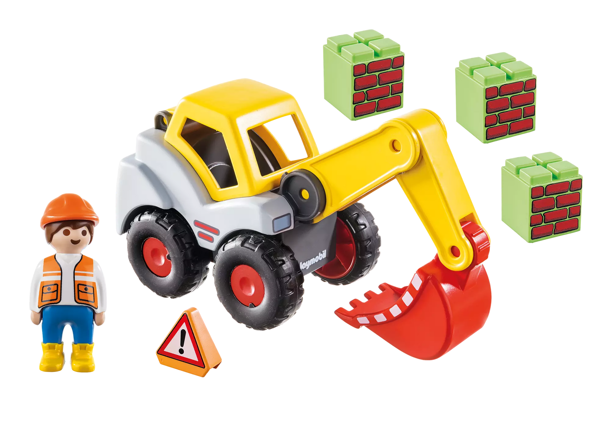 Playmobil 70125 1-2-3 Schaufelbagger - plegobil