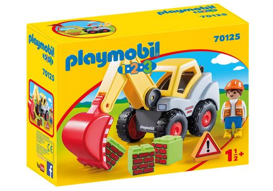 Playmobil 70125 1-2-3 Schaufelbagger - plegobil