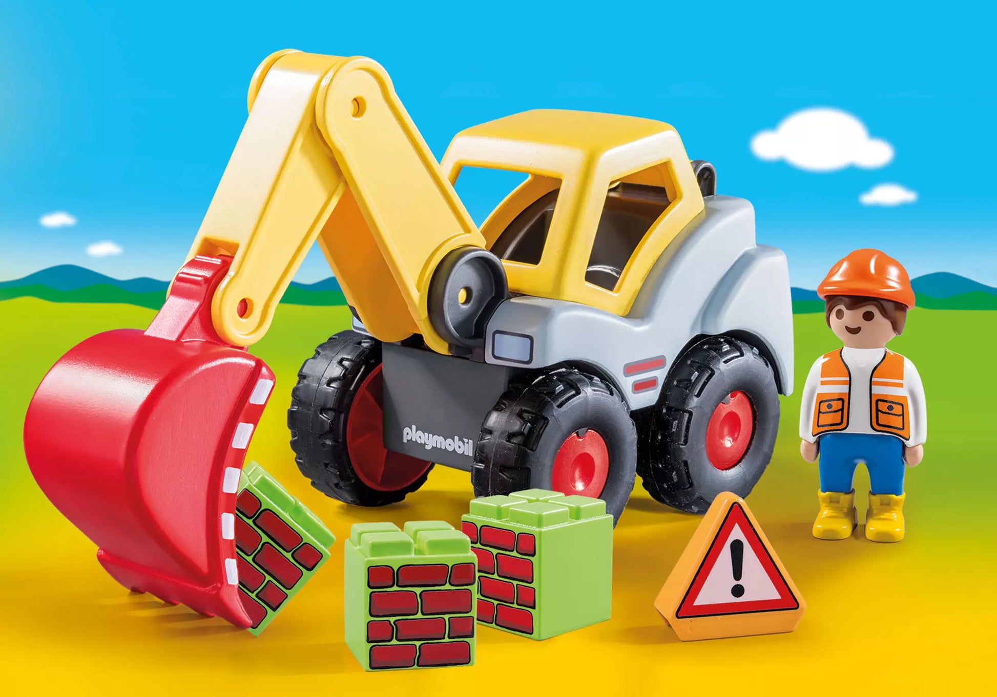 Playmobil 70125 1-2-3 Schaufelbagger - plegobil