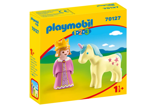 Playmobil 70127 1-2-3 Prinzessin mit Einhorn - plegobil