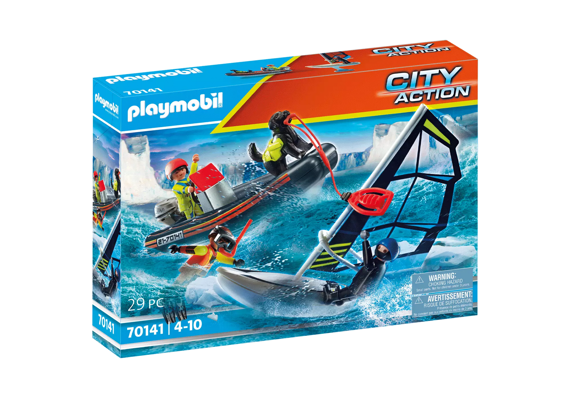 Playmobil 70141 City Action Seenot: Polarsegler-Rettung mit Schlauchboot - plegobil