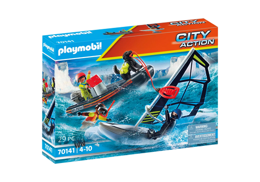 Playmobil 70141 City Action Seenot: Polarsegler-Rettung mit Schlauchboot - plegobil