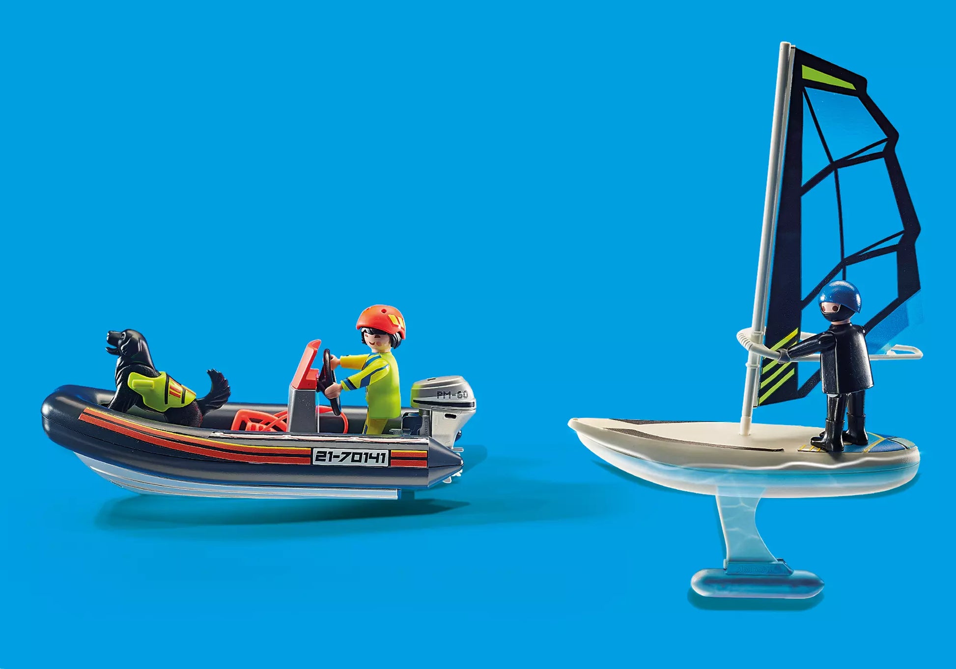 Playmobil 70141 City Action Seenot: Polarsegler-Rettung mit Schlauchboot - plegobil