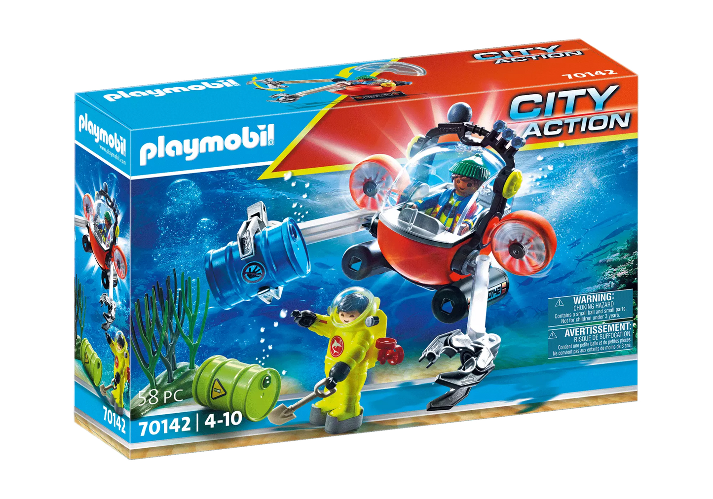 Playmobil 70142 City Action Seenot: Umwelteinsatz mit Tauchboot - plegobil