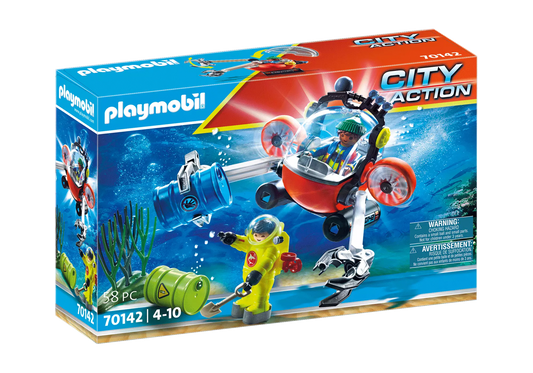 Playmobil 70142 City Action Seenot: Umwelteinsatz mit Tauchboot - plegobil