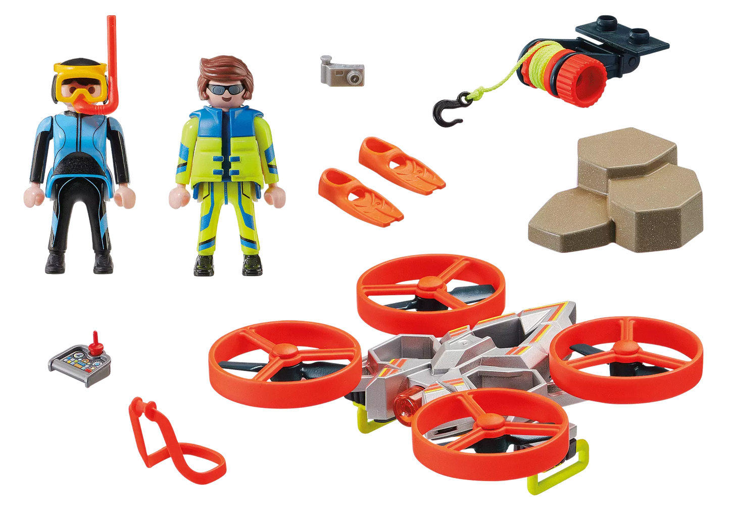 Playmobil 70143 City Action Seenot: Taucher-Bergung mit Rettungsdrohne - plegobil
