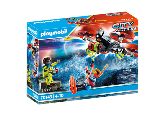 Playmobil 70143 City Action Seenot: Taucher-Bergung mit Rettungsdrohne - plegobil