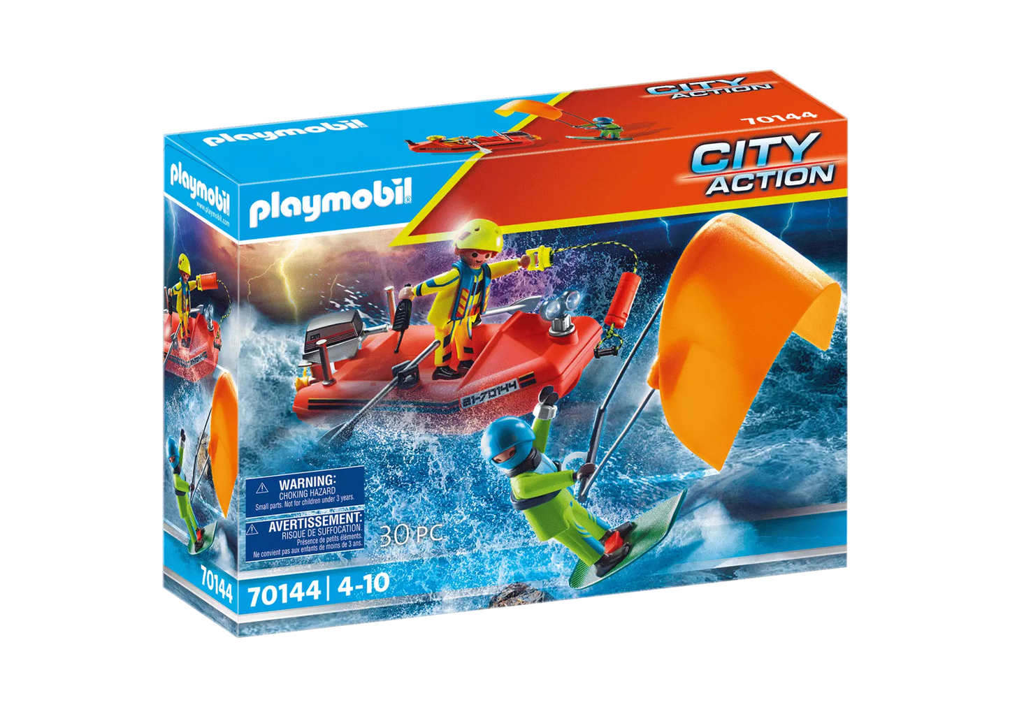 Playmobil 70144 City Action Seenot: Kitesurfer-Rettung mit Boot - plegobil