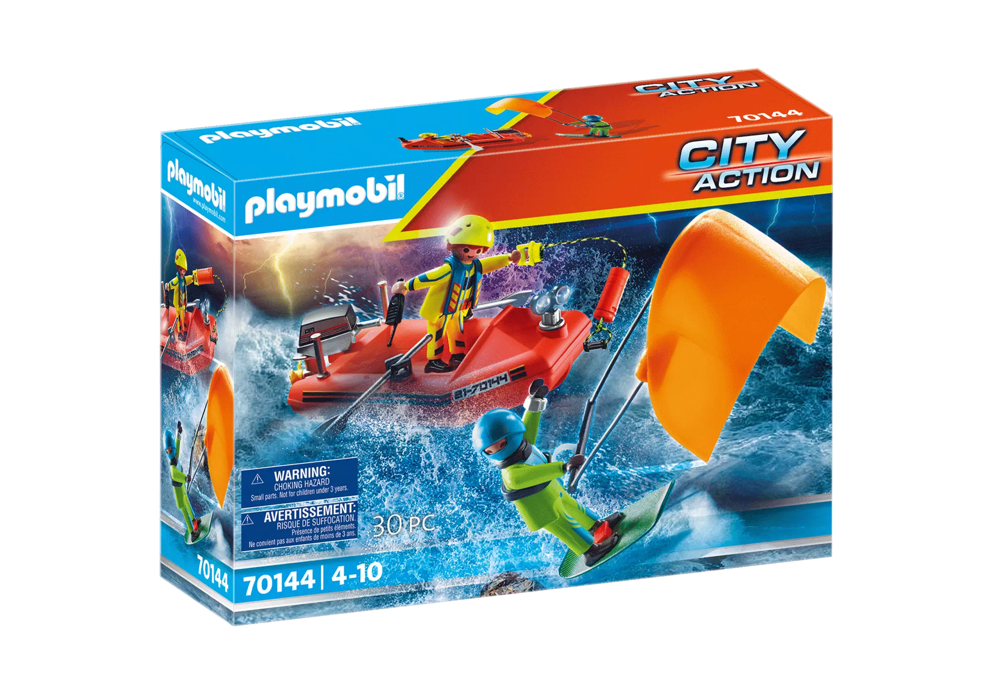 Playmobil 70144 City Action Seenot: Kitesurfer-Rettung mit Boot - plegobil