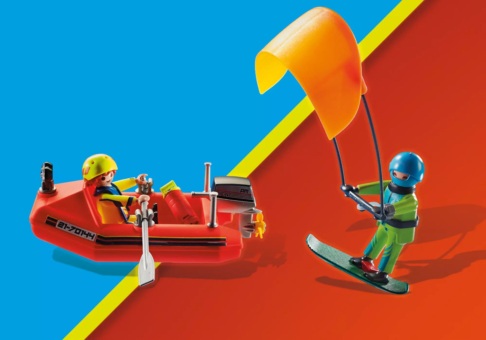 Playmobil 70144 City Action Seenot: Kitesurfer-Rettung mit Boot - plegobil