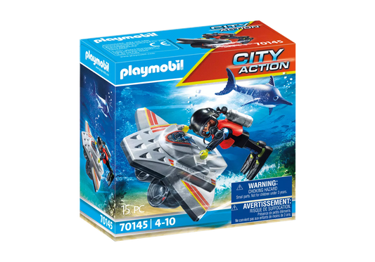 Playmobil 70145 City Action Seenot Tauchscooter Rettungseinsatz - plegobil