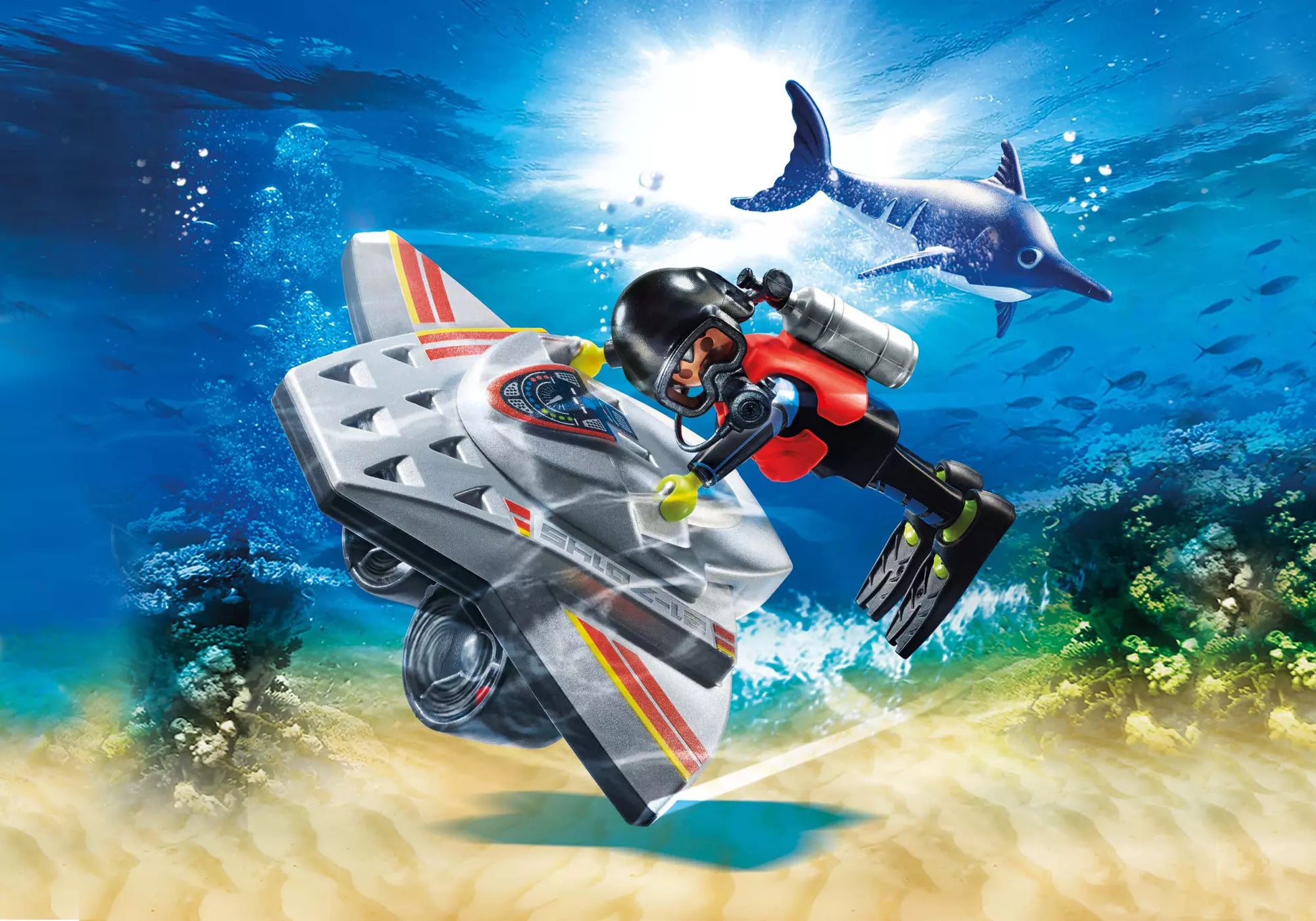 Playmobil 70145 City Action Seenot Tauchscooter Rettungseinsatz - plegobil