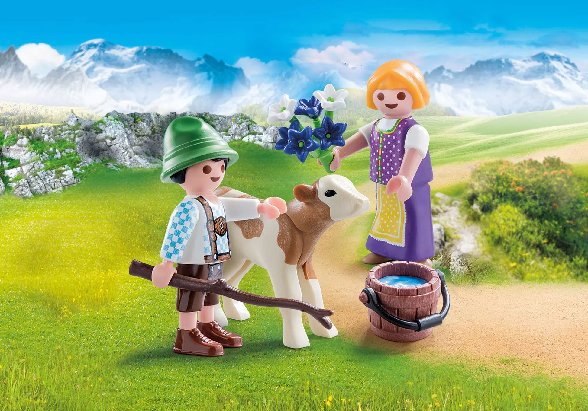 Playmobil 70155 Special Plus Kinder mit Kälbchen - plegobil