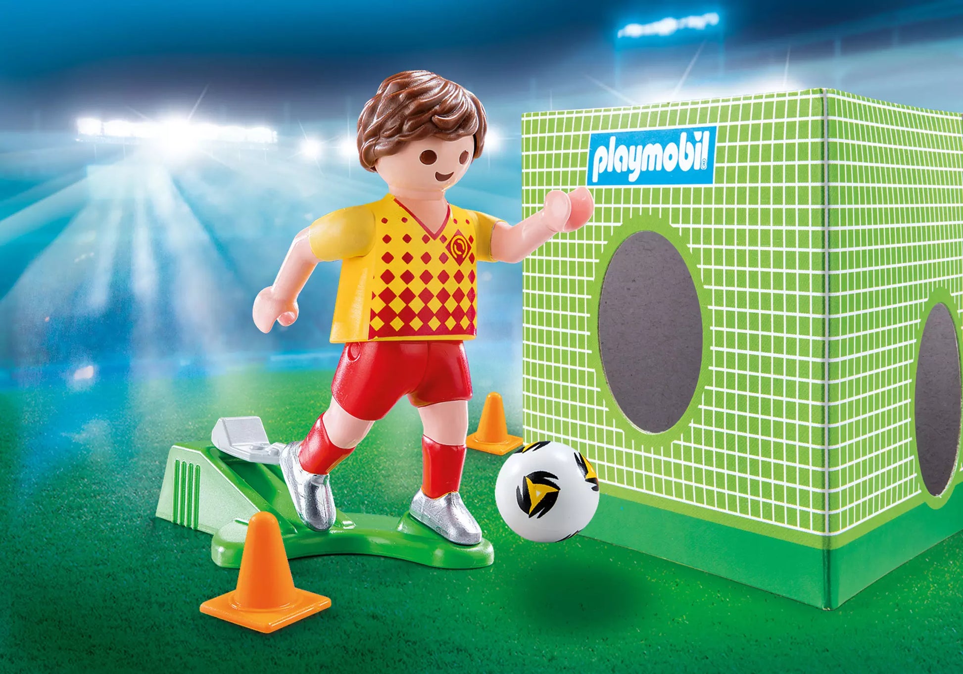 Playmobil 70157 Special Plus Fußballspieler mit Torwand - plegobil