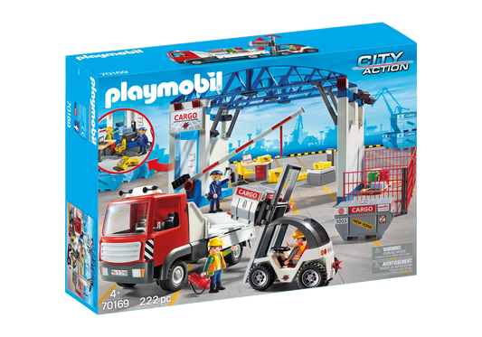 Playmobil 70169 City Action Cargo-Halle mit Transportfahrzeugen - plegobil