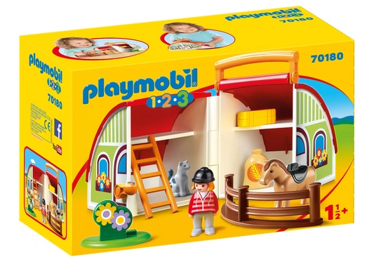 Playmobil 70180 1-2-3 Mein Mitnehm Reiterhof - plegobil