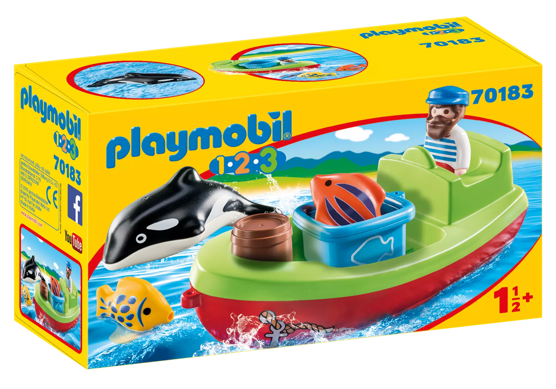 Playmobil 70183 1-2-3 Seemann mit Fischerboot - plegobil