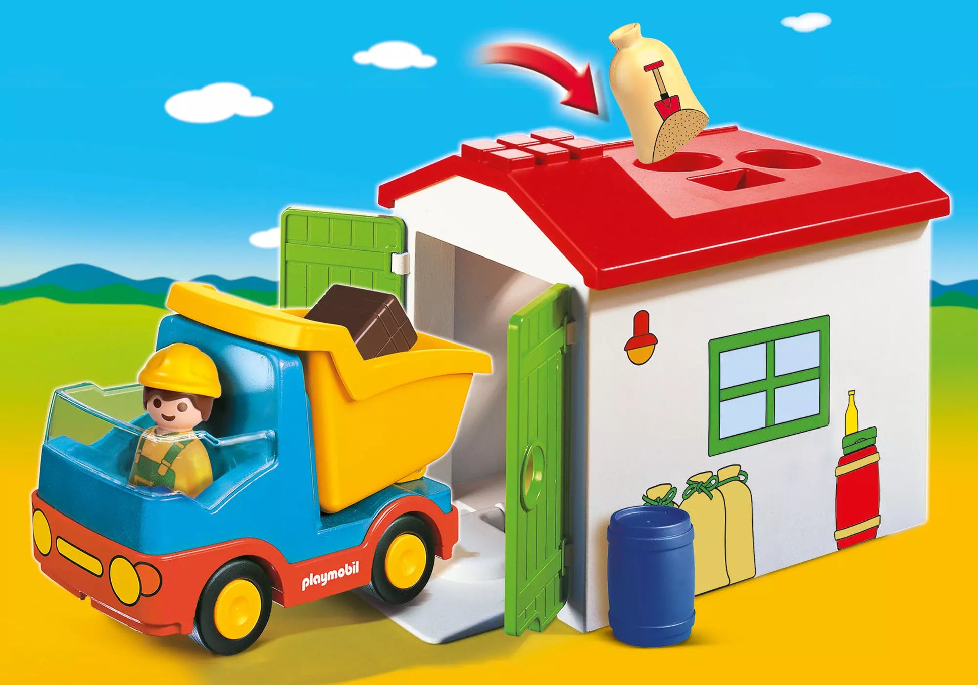 Playmobil 70184 1-2-3 LKW mit Sortiergarage - plegobil