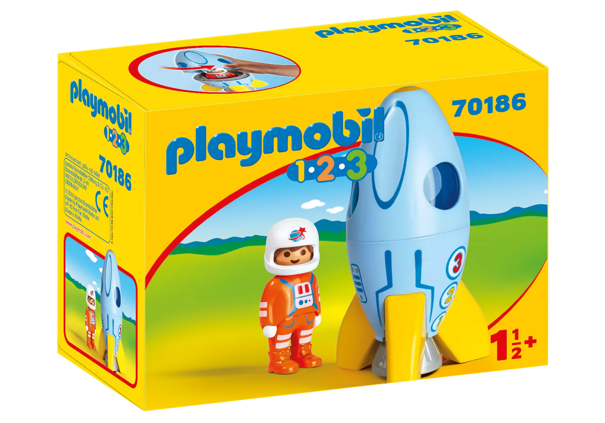 Playmobil 70186 1-2-3 Astronaut mit Rakete - plegobil