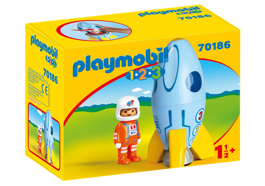 Playmobil 70186 1-2-3 Astronaut mit Rakete - plegobil