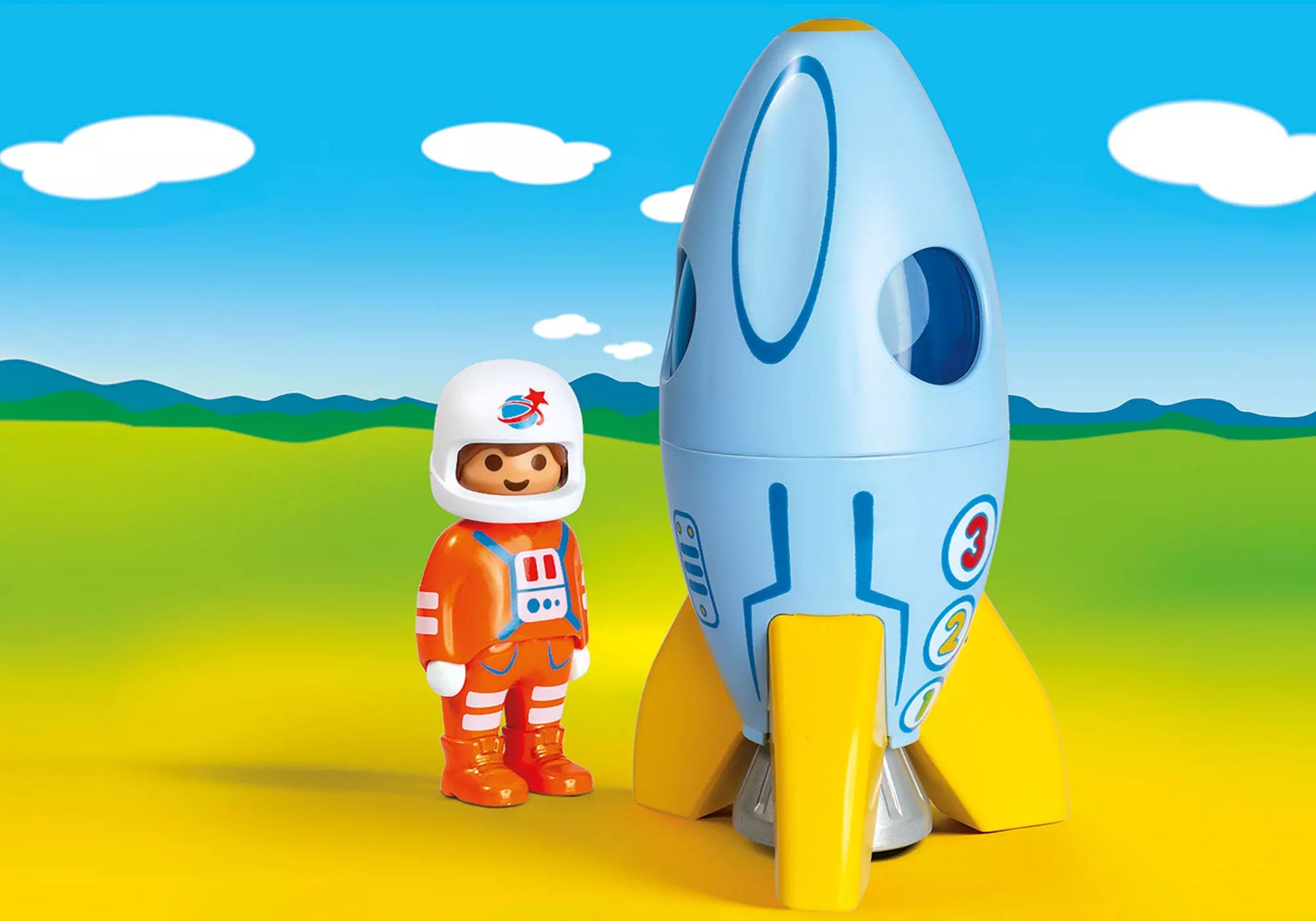 Playmobil 70186 1-2-3 Astronaut mit Rakete - plegobil