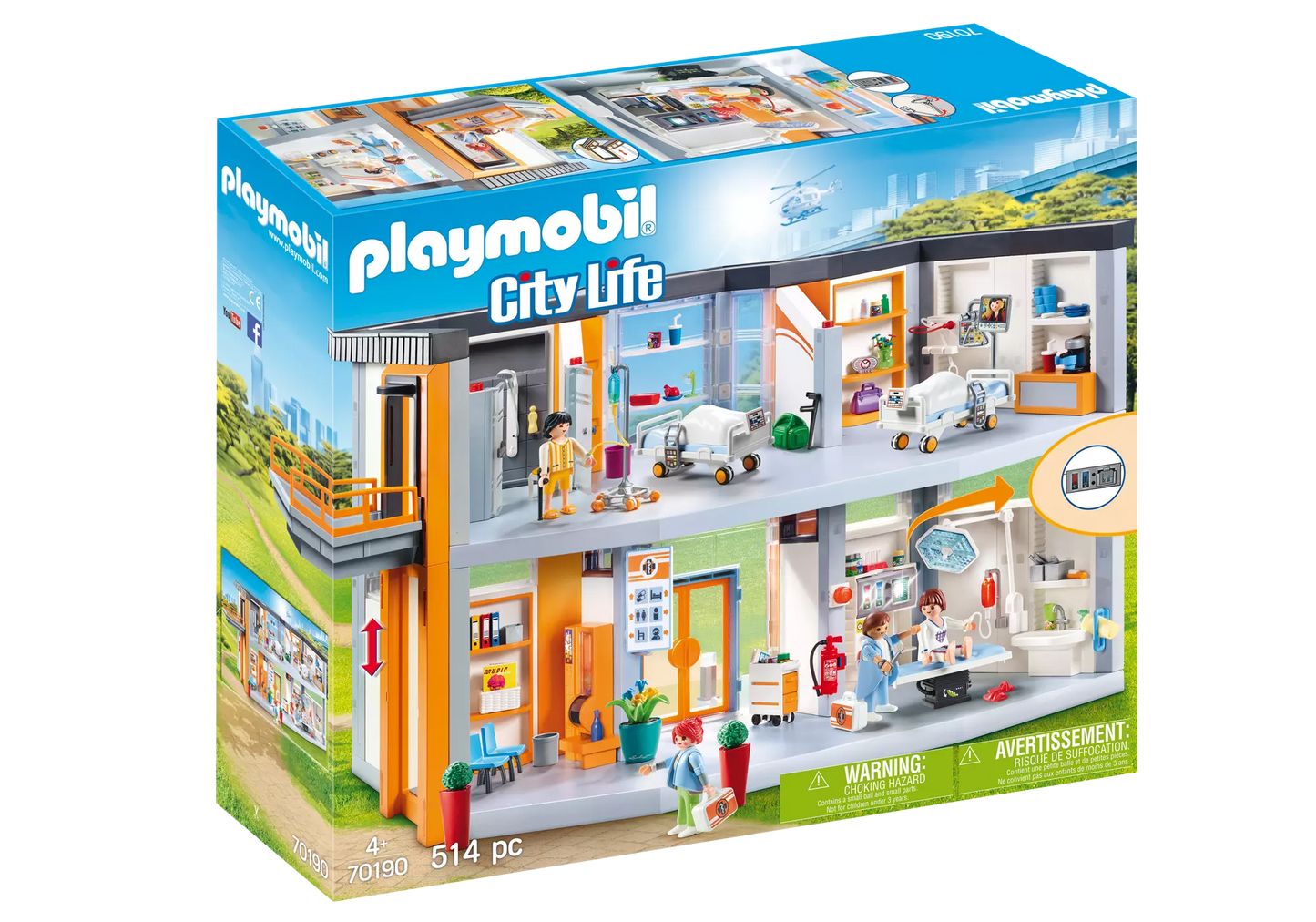 Playmobil 70190 City Life Großes Krankenhaus mit Einrichtung - plegobil