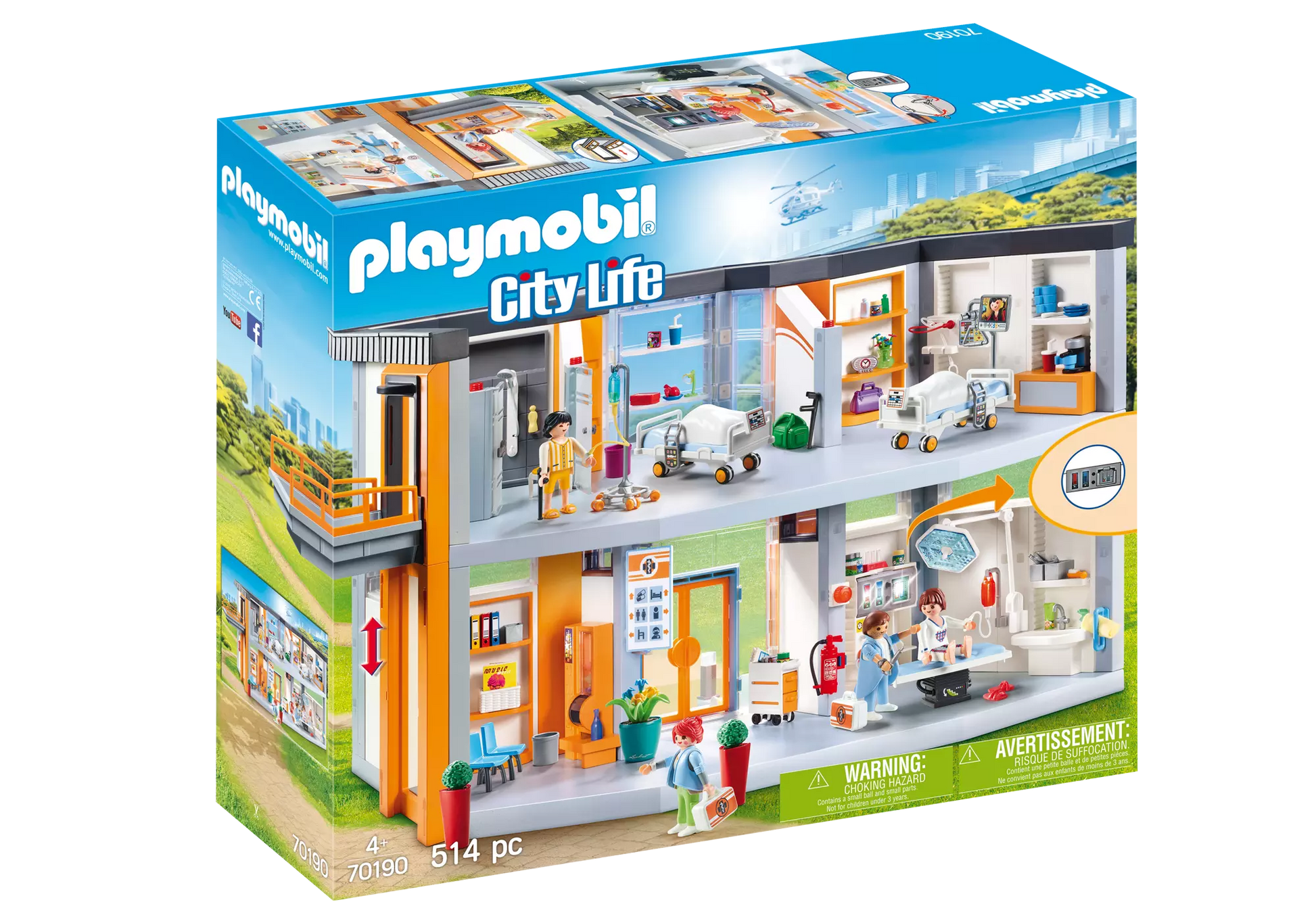Playmobil 70190 City Life Großes Krankenhaus mit Einrichtung - plegobil