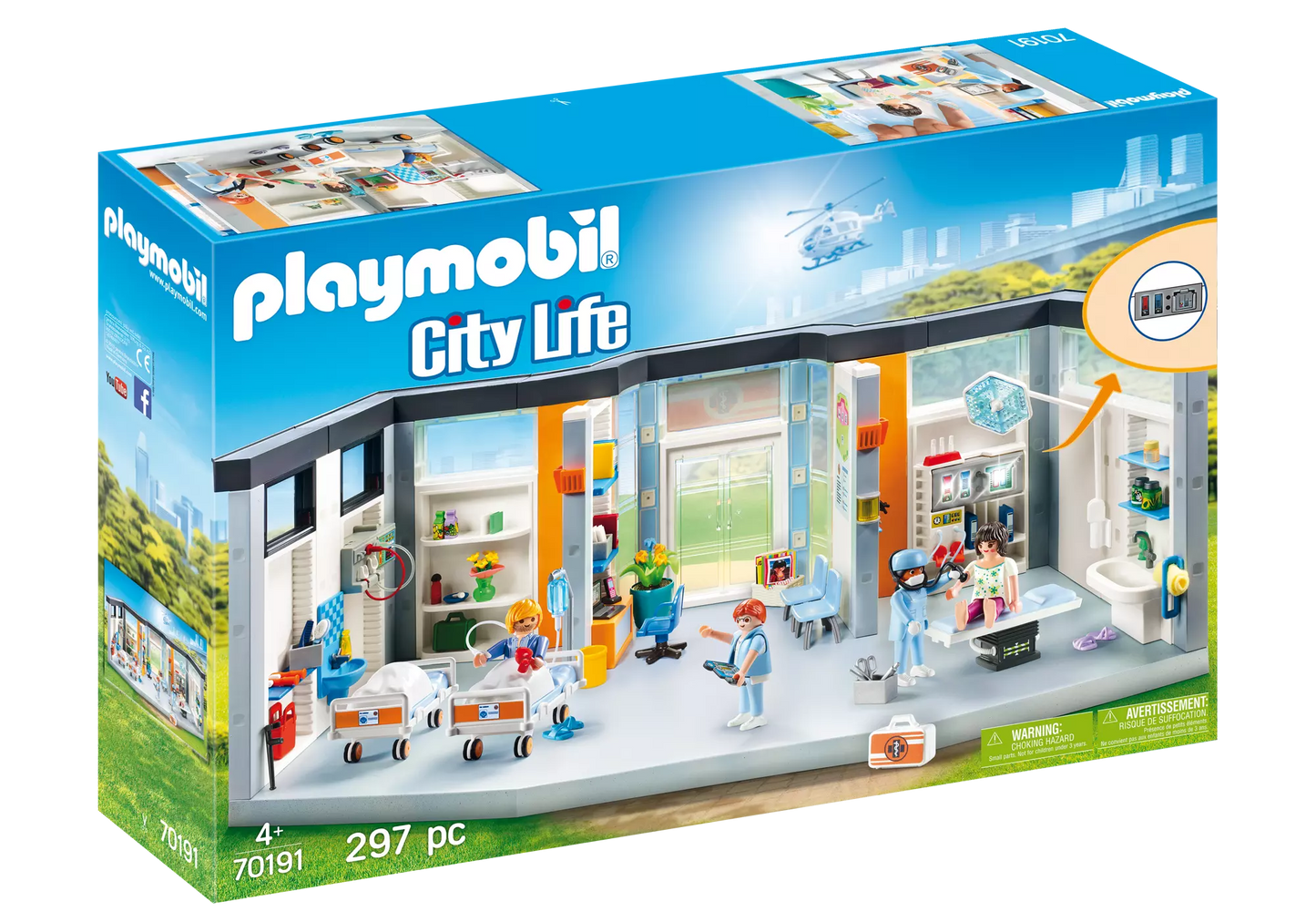 Playmobil 70191 City Life Krankenhaus mit Einrichtung - plegobil