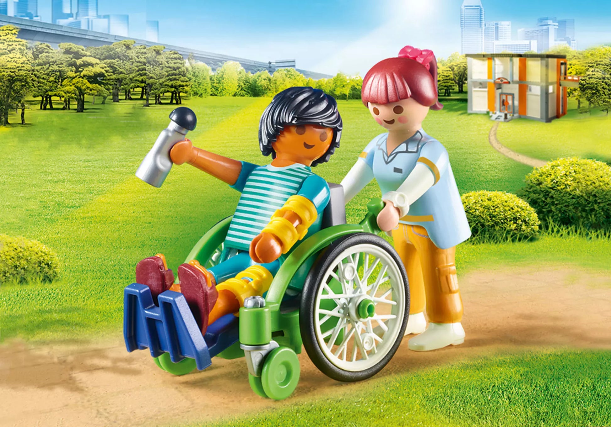 Playmobil 70193 City Life Patient im Rollstuhl - plegobil