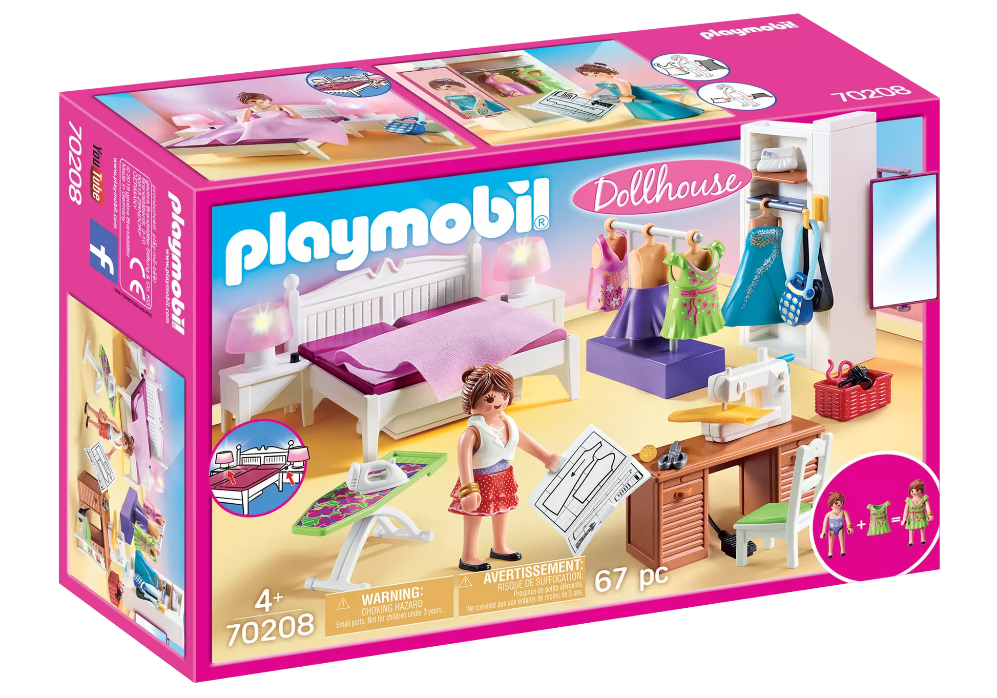 Playmobil 70208 Dollhouse Schlafzimmer mit Nähecke - plegobil