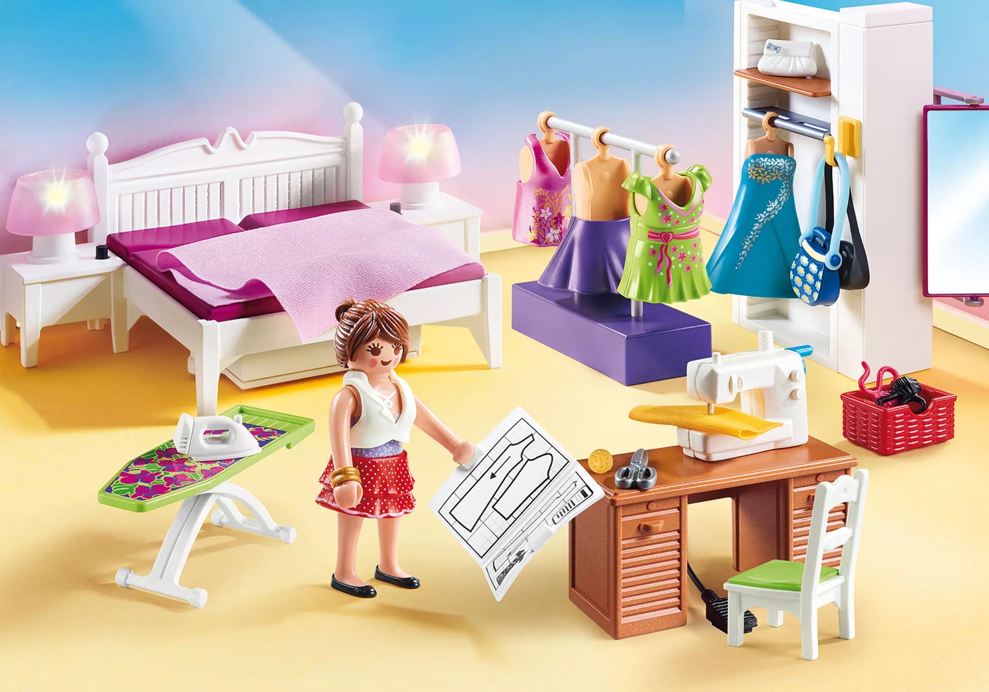 Playmobil 70208 Dollhouse Schlafzimmer mit Nähecke - plegobil