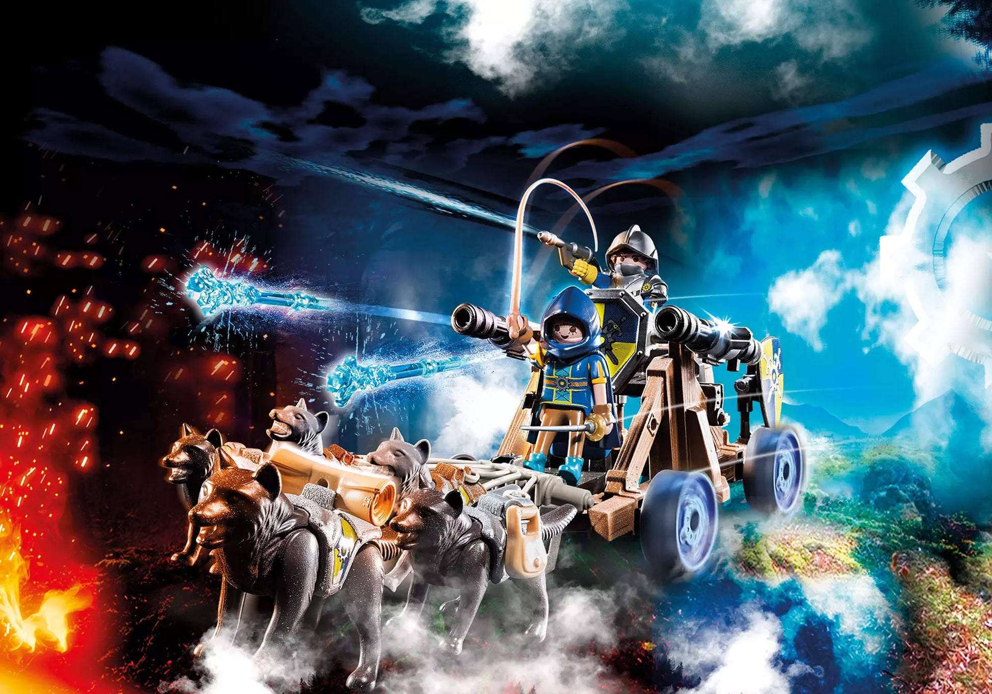 Playmobil 70225 Novelmore Wolfsgespann und Wasserkanone - plegobil