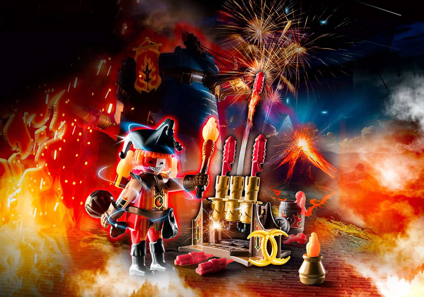 Playmobil 70228 Novelmore Feuerwerkskanonen und Feuermeister - plegobil