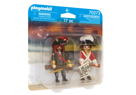 Playmobil 70273 Pirates DuoPack Piratenkapitän und Rotrock - plegobil