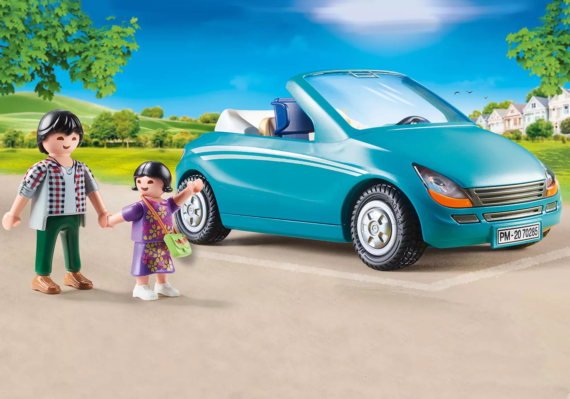 Playmobil 70285 City Life Papa und Kind mit Cabrio - plegobil
