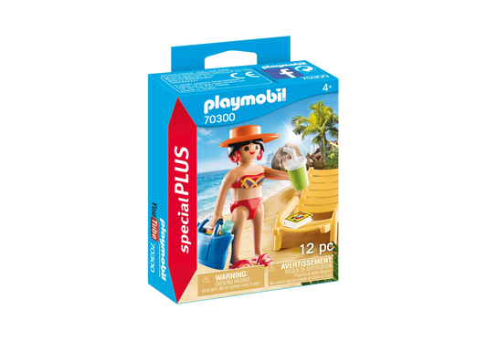 Playmobil 70300 Special Plus Urlauberin mit Liegestuhl - plegobil