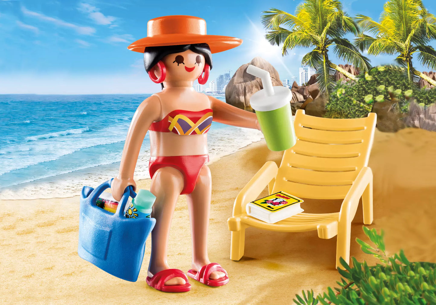 Playmobil 70300 Special Plus Urlauberin mit Liegestuhl - plegobil