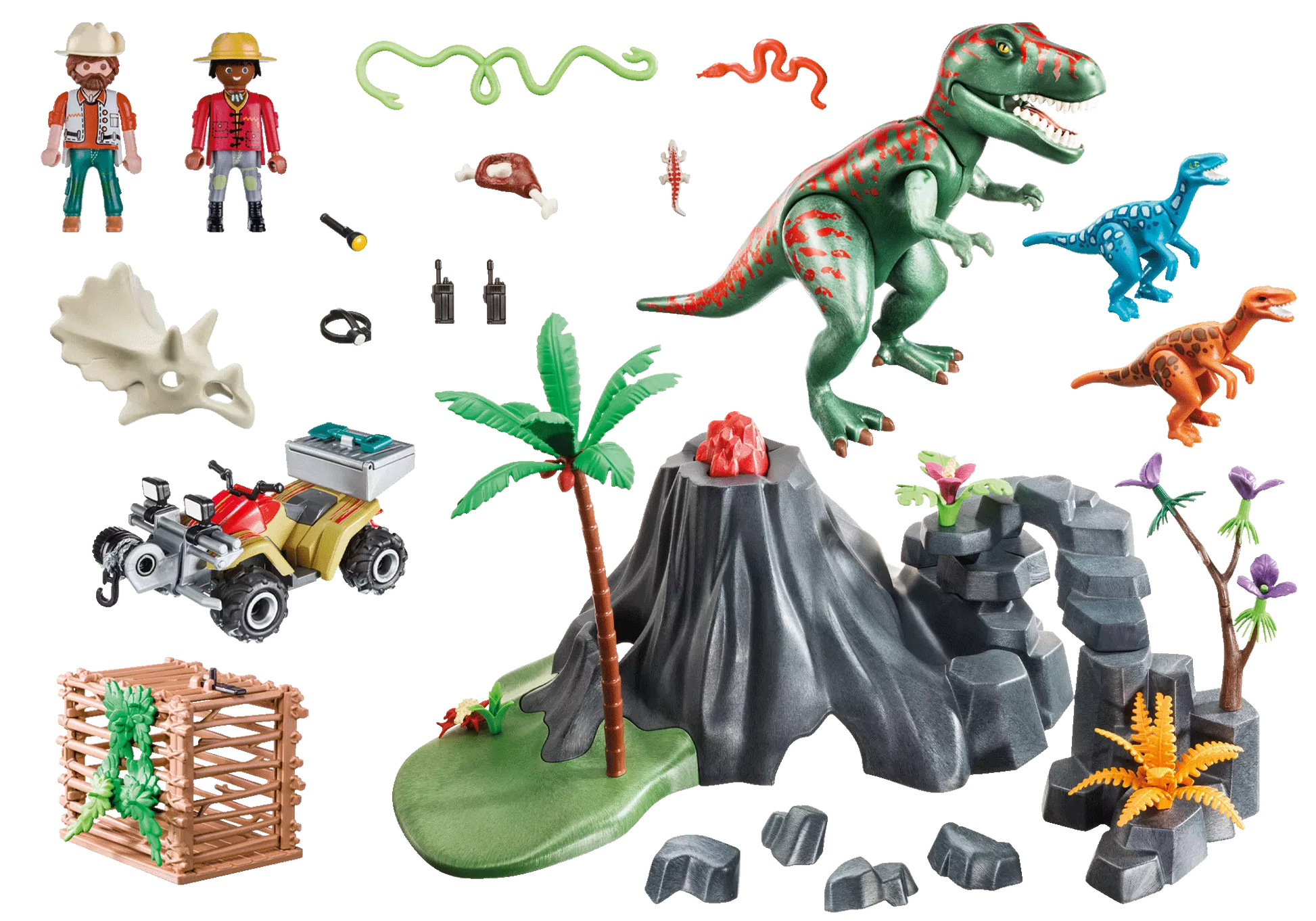 Playmobil 70327 Dinos XXL T-Rex Dinosaurier mit Vulkanausbruch - plegobil