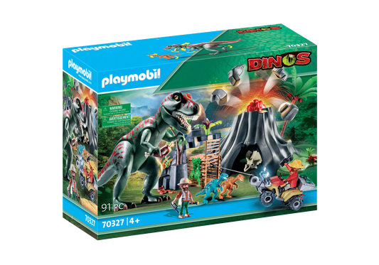 Playmobil 70327 Dinos XXL T-Rex Dinosaurier mit Vulkanausbruch - plegobil