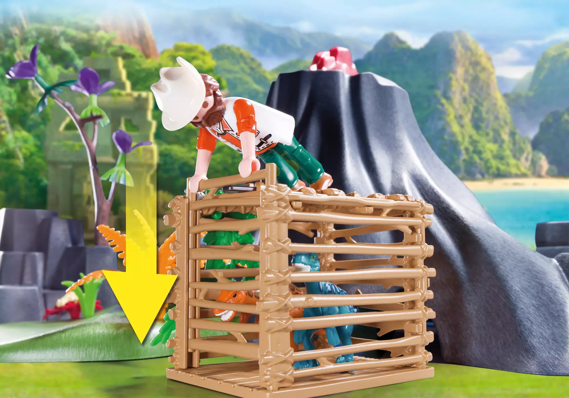 Playmobil 70327 Dinos XXL T-Rex Dinosaurier mit Vulkanausbruch - plegobil