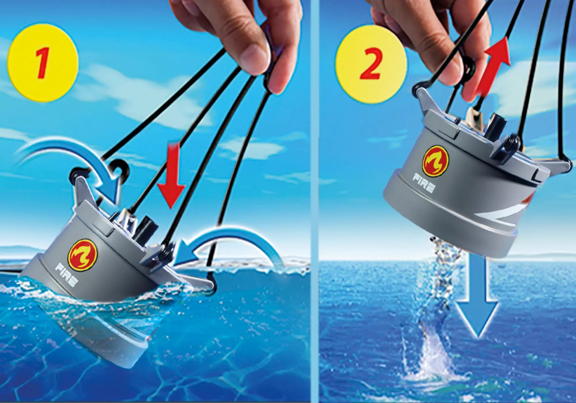 Playmobil 70335 City Action Promo Pack Feuerwehreinsatz Heli und Boot - plegobil