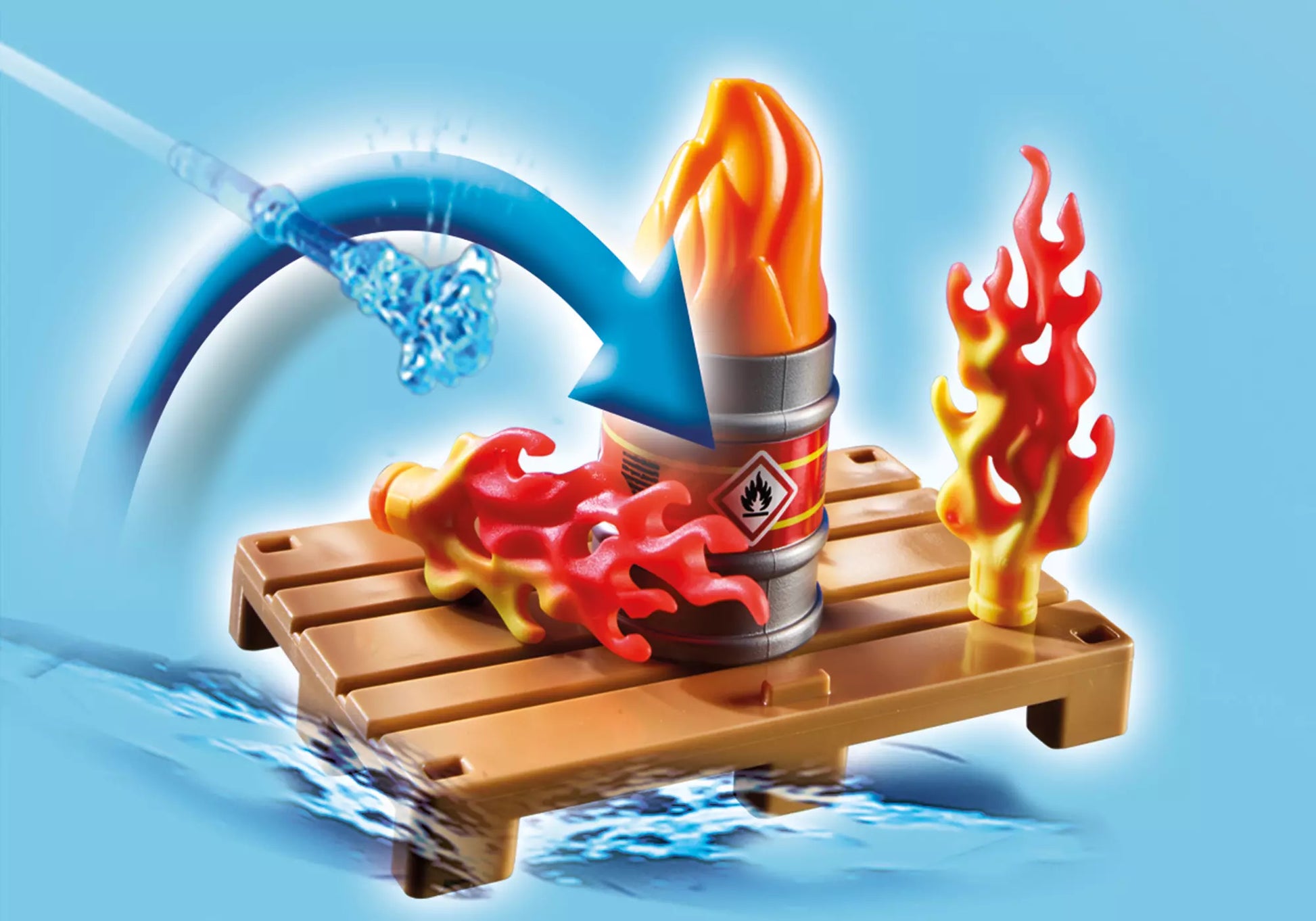 Playmobil 70335 City Action Promo Pack Feuerwehreinsatz Heli und Boot - plegobil