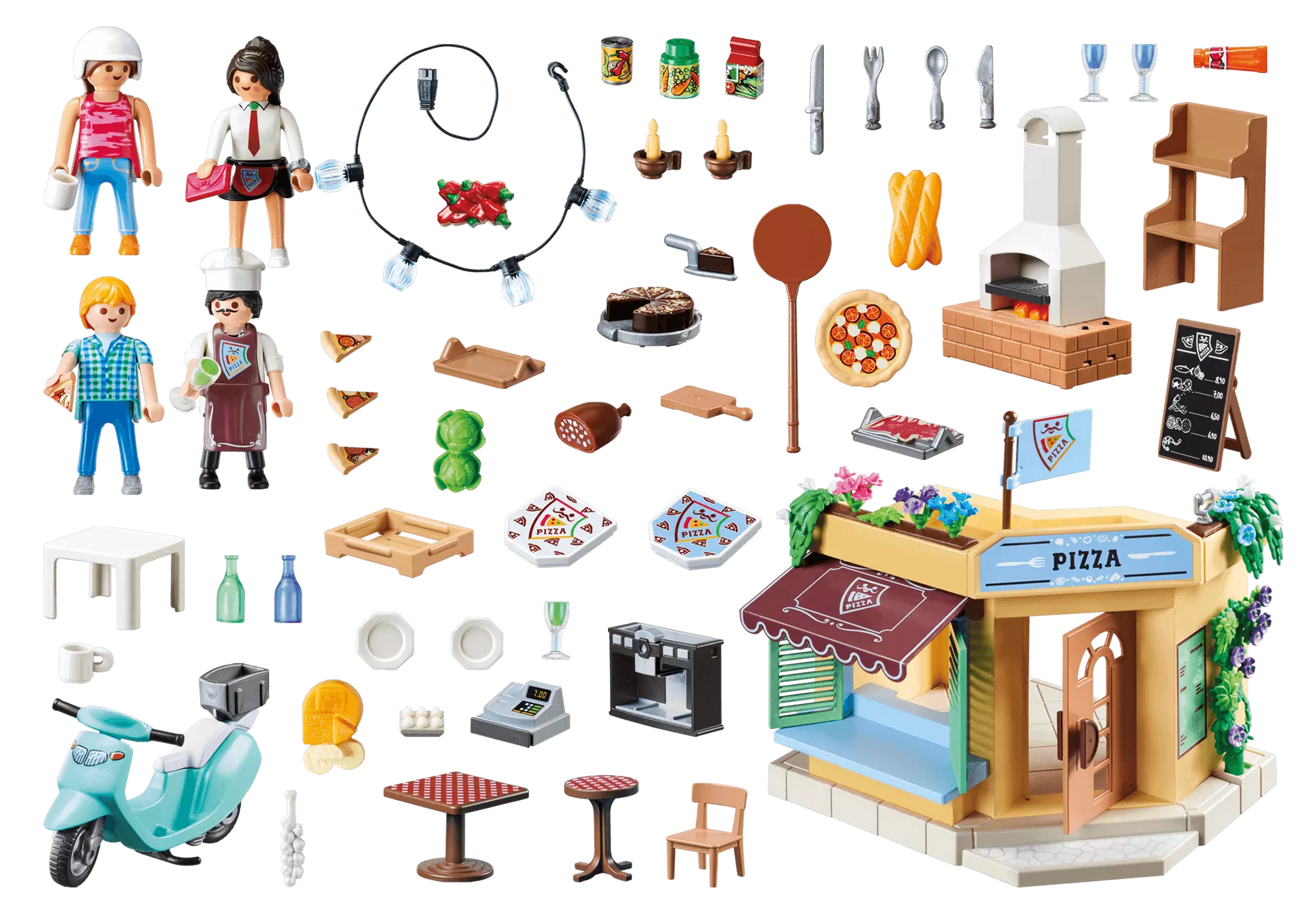Playmobil 70336 City Life Promo Pack Pizzeria mit Gartenrestaurant - plegobil