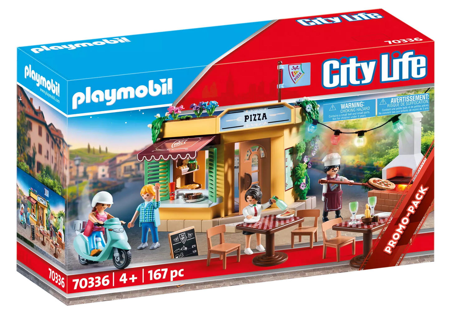 Playmobil 70336 City Life Promo Pack Pizzeria mit Gartenrestaurant - plegobil